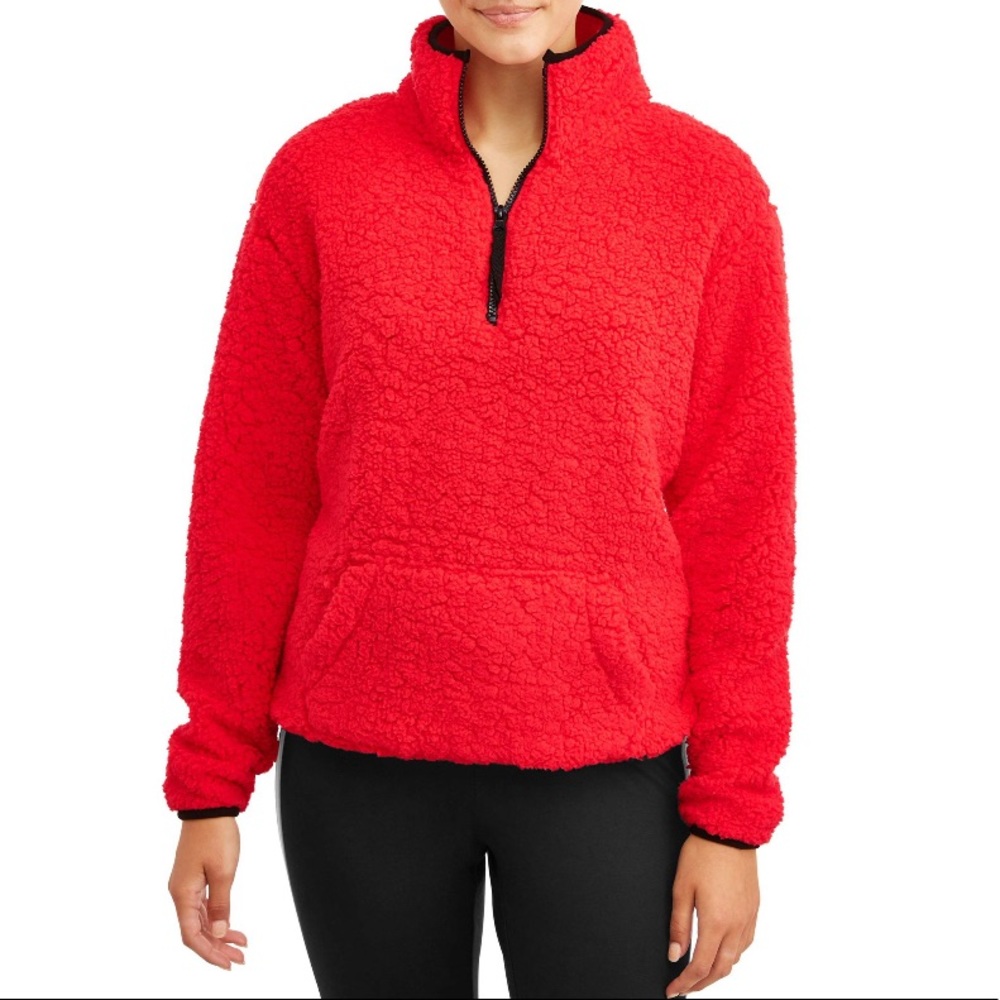 (8 for $20) 💛 No Boundaries Quarter-Zip Sherpa Pullover Sweater